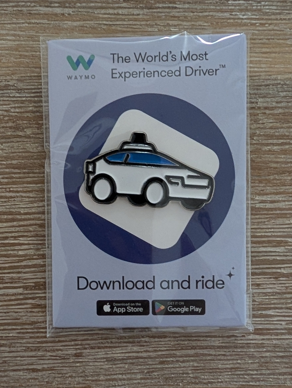 Waymo Autonomous Driving Car Enamel Pin
